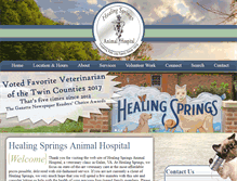 Tablet Screenshot of healingspringsanimalhospital.com